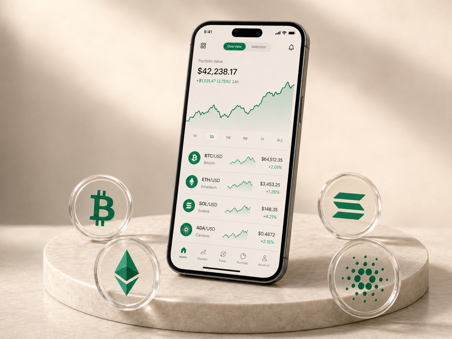 Cryptocurrencies illustration