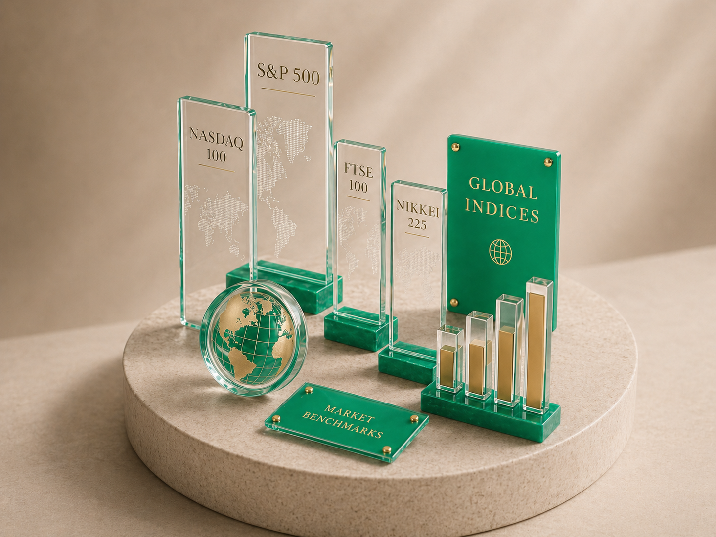 3D candlestick chart illustration